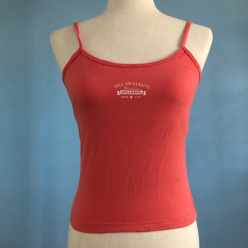 Yale University Tank Top - Orange / Peach - Built-In Bra - Size Medium